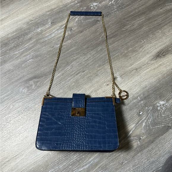 Dune Snakeskin Blue Crosssbody Bag - Picture 8 of 9